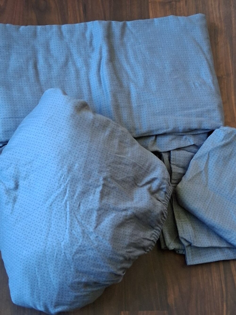 Calvin Klein Grey KING Patterned 4 PCS Sheet Set. VINTAGE. FLAWS